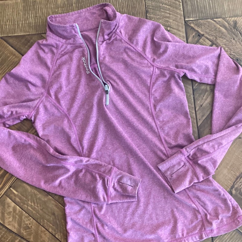 Reebok reddish maroon ladies half zip pullover. Size XS.